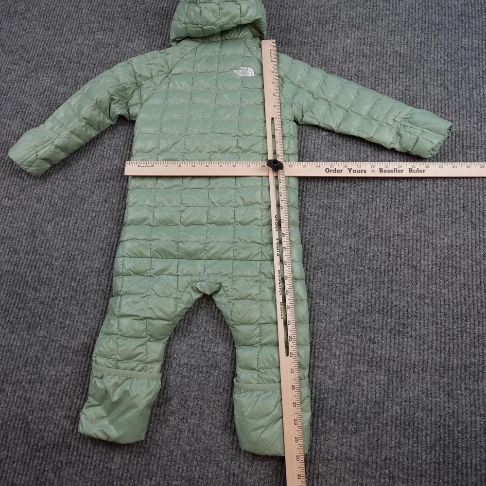 The North Face Bunting Snowsuit Baby 18-24 Months Green ThermoBall Fleece Hooded